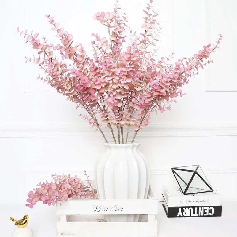 Branche Artificielle Eucalyptus Rose