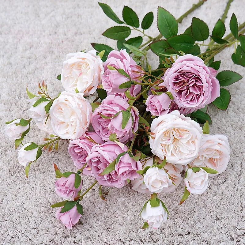 Roses Artificielles Branche Décorative