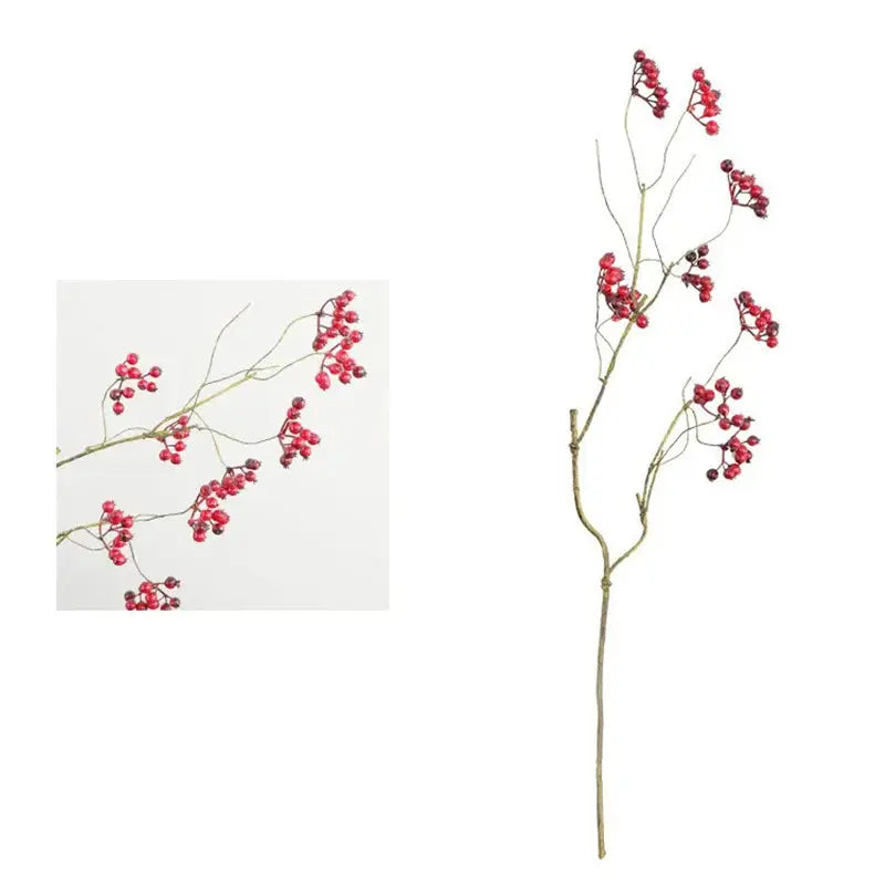 Branche de Canneberge Rouge Intense - Décoration d'Automne