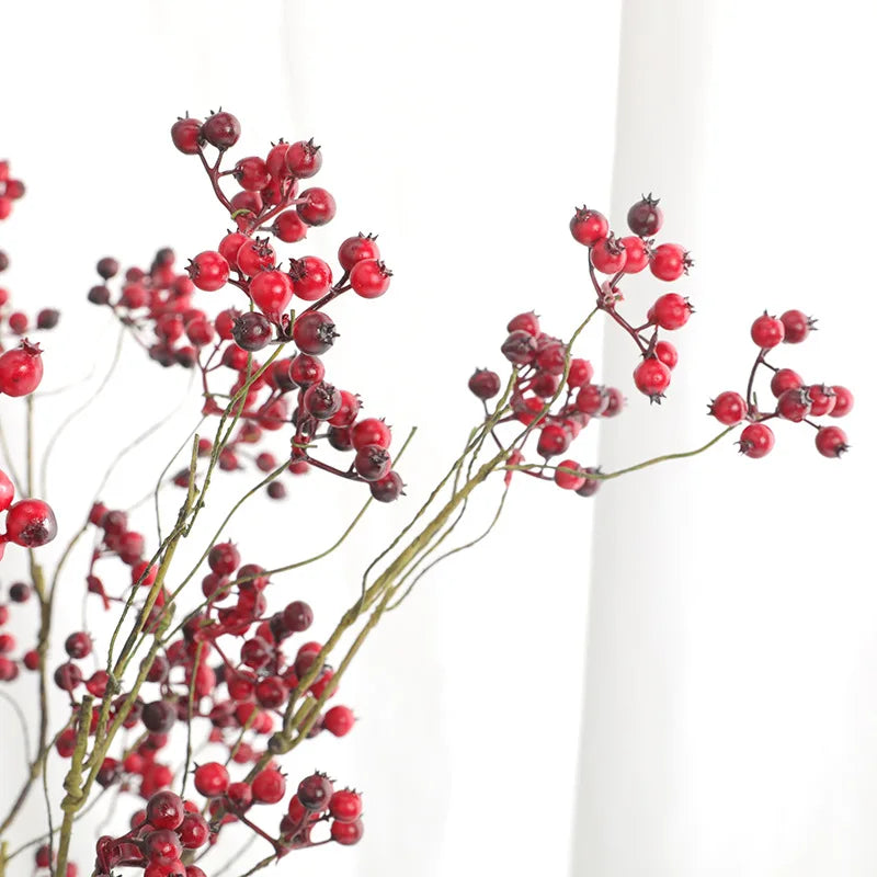 Branche de Canneberge Rouge Intense - Décoration d'Automne