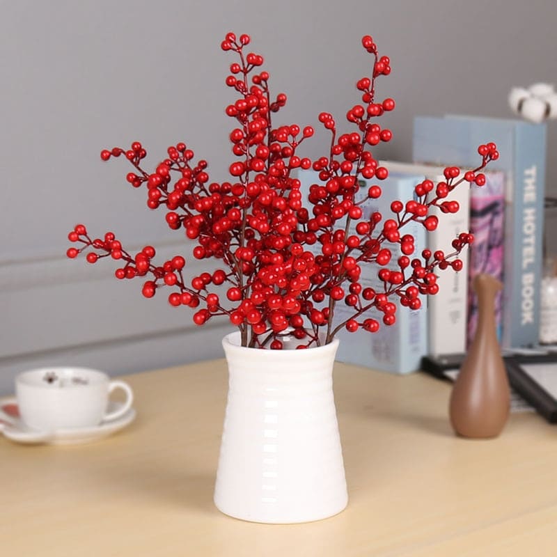 Branches Artificielles de Baies Rouges