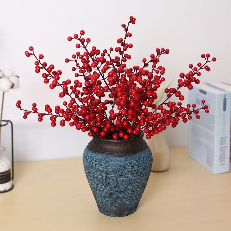 Branches Artificielles de Baies Rouges