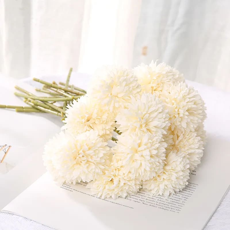 Chrysanthème Artificiel Blanc