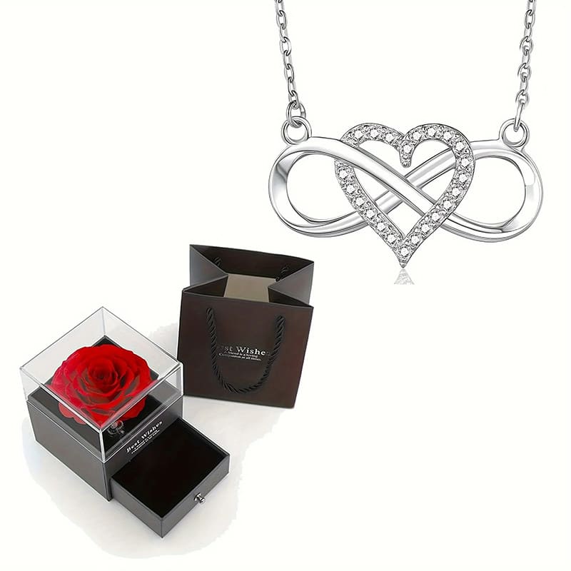 Collier Infini Rose Éternelle