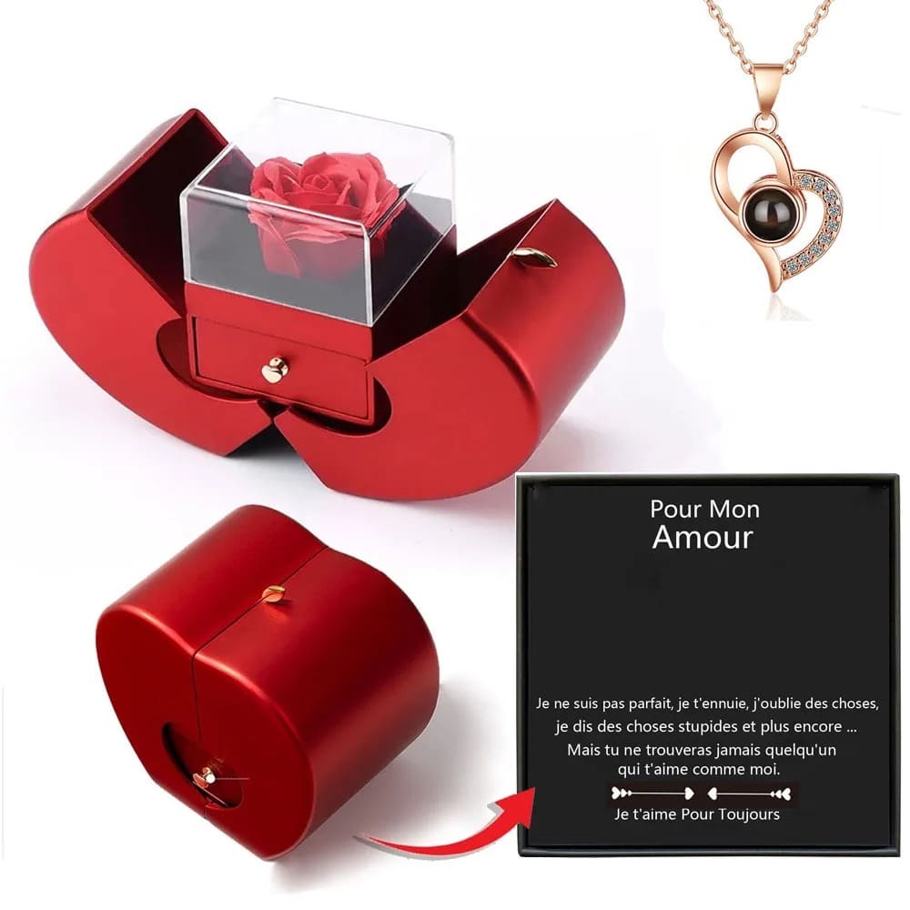 Collier "Je T'aime en 100 Langues"
