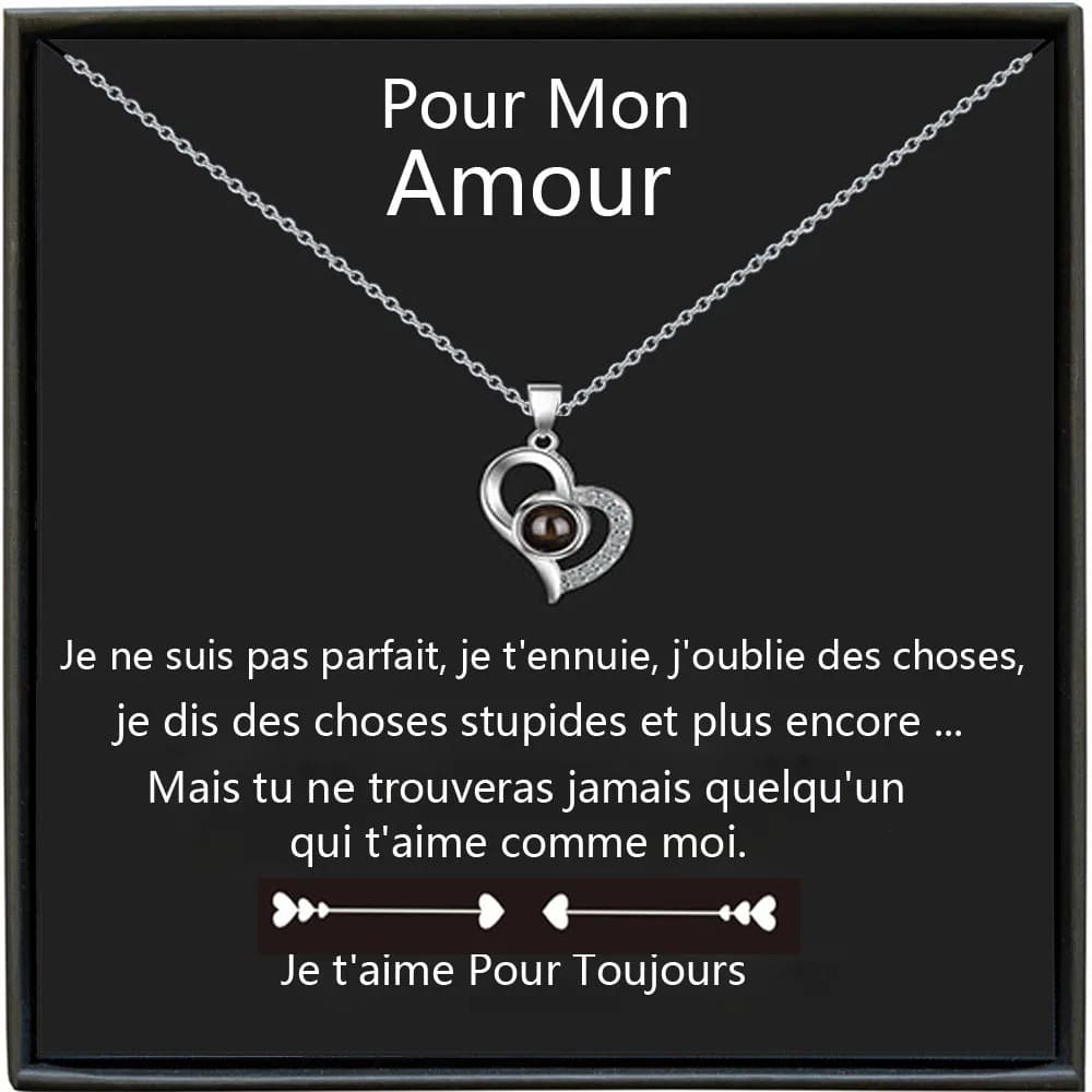 Collier "Je T'aime en 100 Langues"