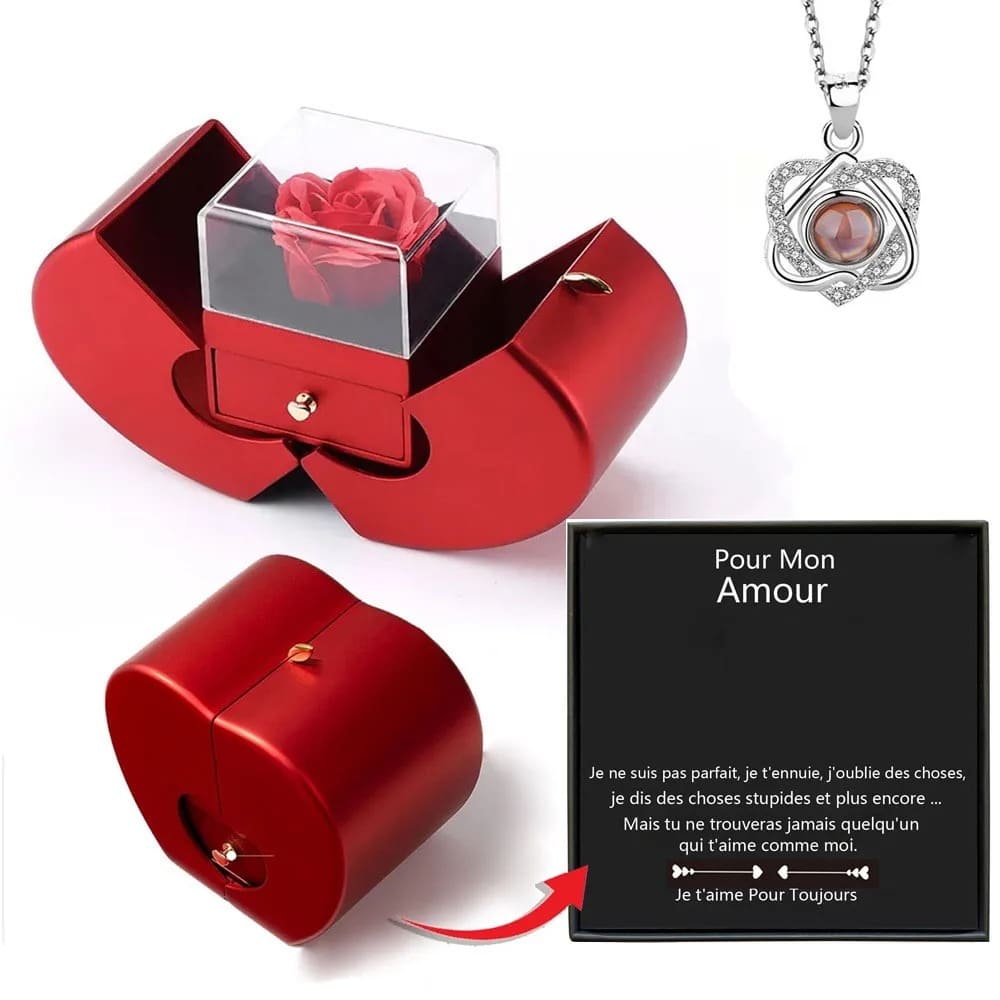 Collier "Je T'aime en 100 Langues"