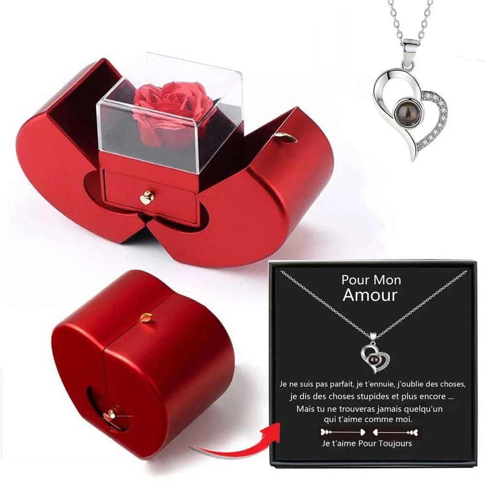 Collier "Je T'aime en 100 Langues"