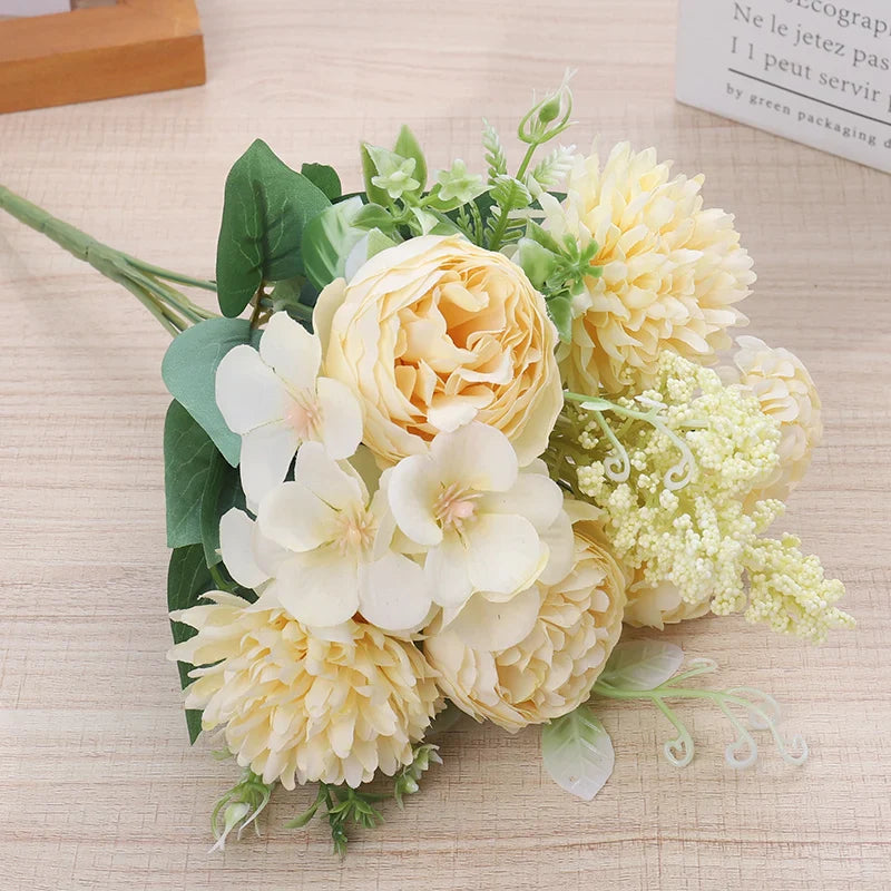 Bouquet de Fleurs Artificielles Premium - Composition variée