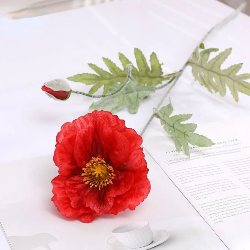 Coquelicot Artificiel en Soie