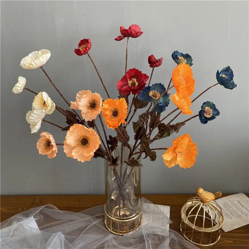 Artificiel Coquelicot Vintage