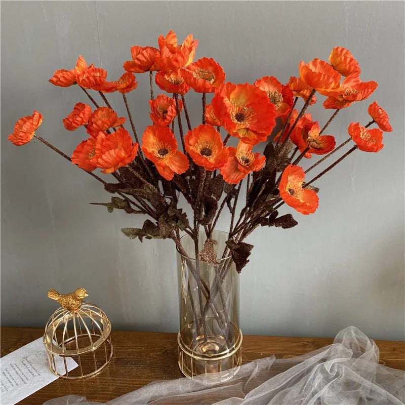 Artificiel Coquelicot Vintage