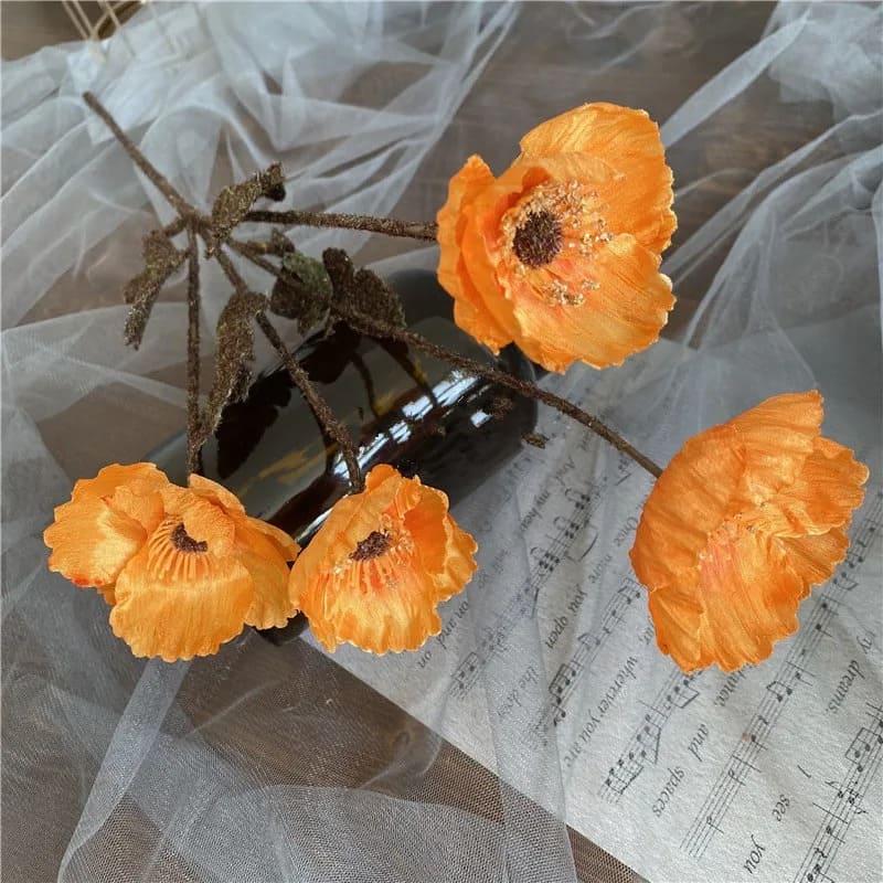 Artificiel Coquelicot Vintage