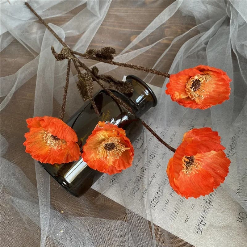 Artificiel Coquelicot Vintage