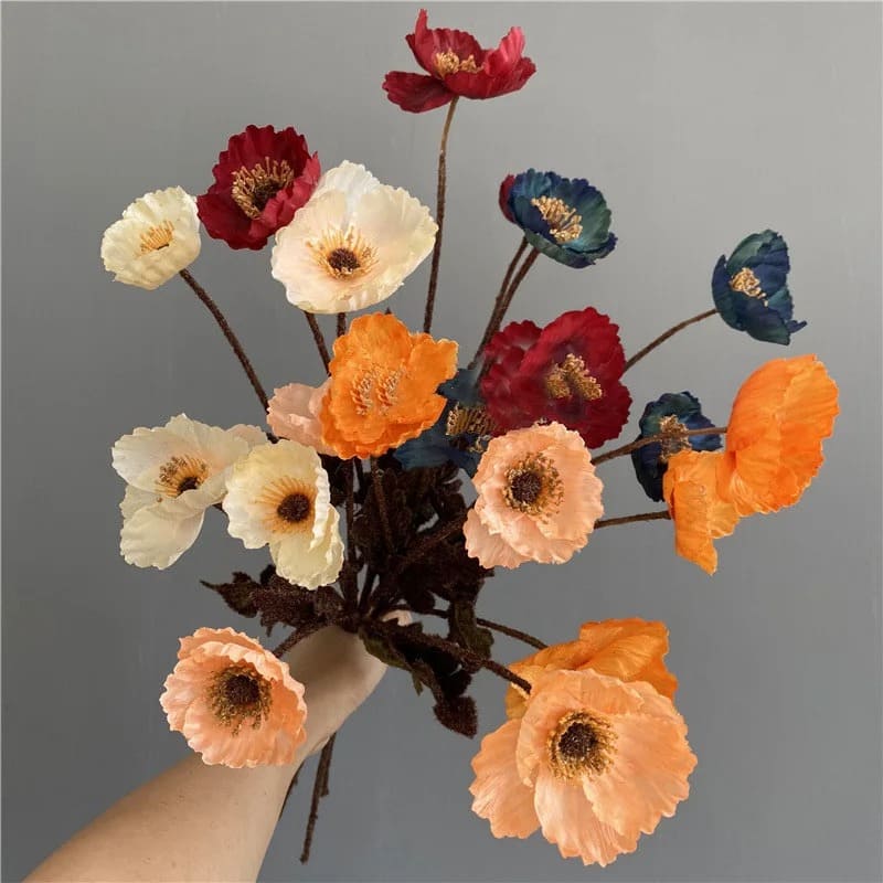 Artificiel Coquelicot Vintage