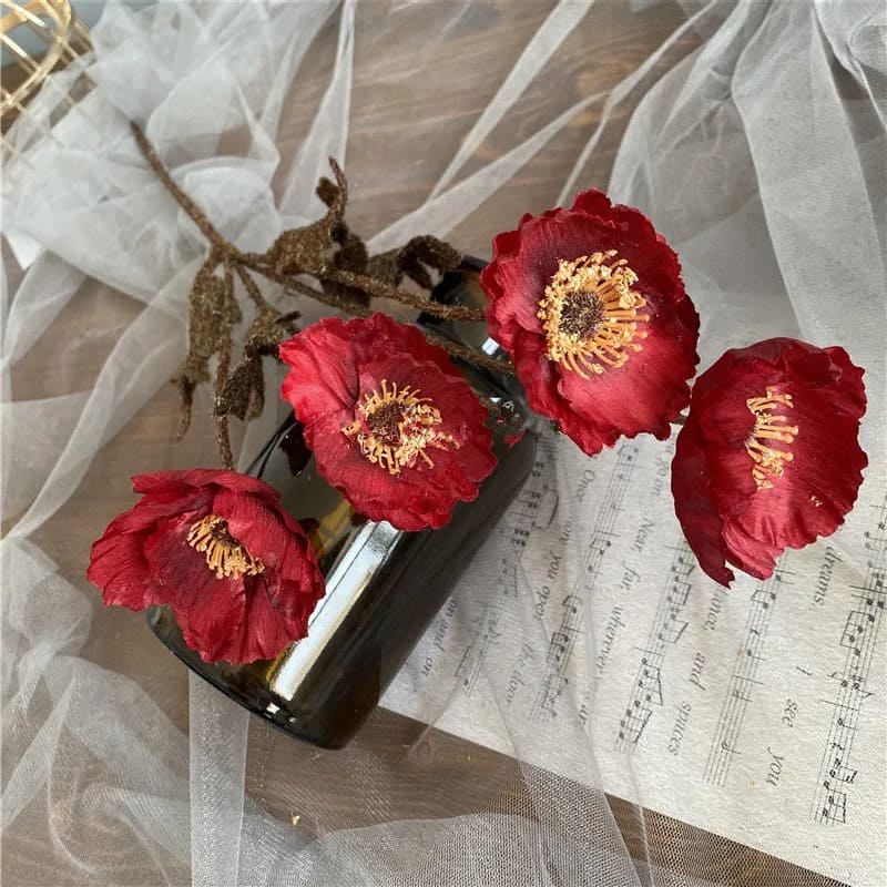 Artificiel Coquelicot Vintage