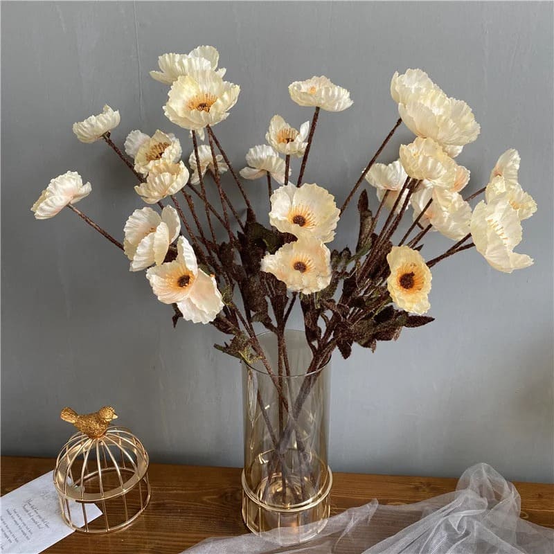 Artificiel Coquelicot Vintage