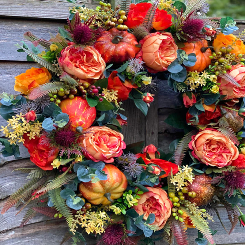 Couronne de Fleurs Automnales Feng Shui