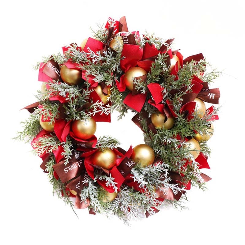 Couronne de Noël en sapin naturel.