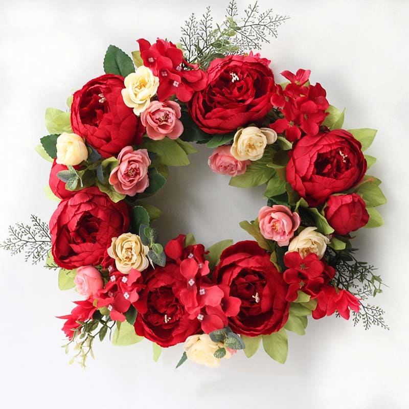 Couronne de Pivoines Naturelles - Accessoire Floral Authentique