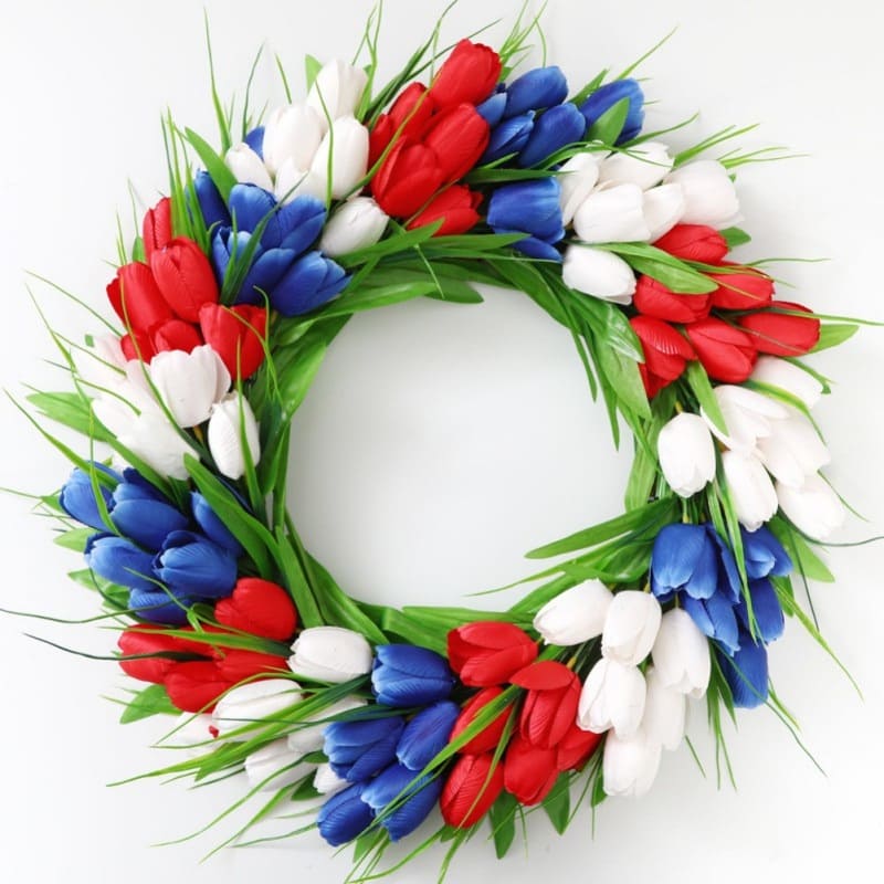 Couronne de Tulipes Décorative en Soie