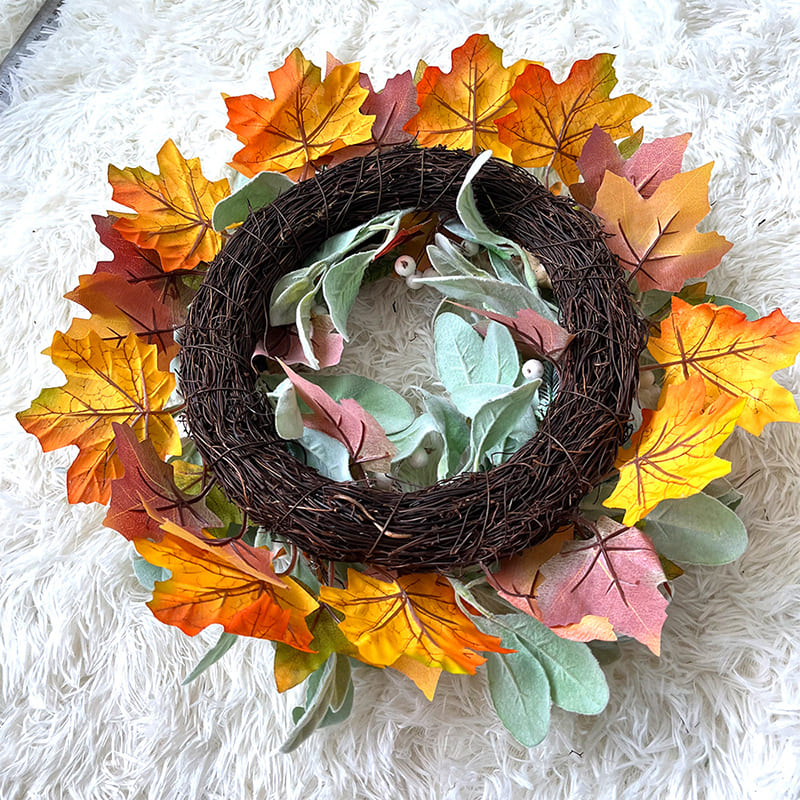 Couronne Automne Décorative Taille 30 cm