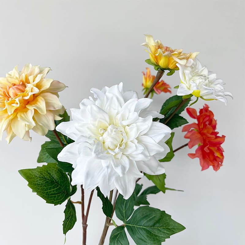 Dahlia Artificiel Rouge 40cm