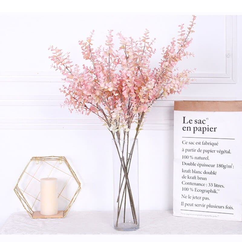 Branche Artificielle Eucalyptus Rose