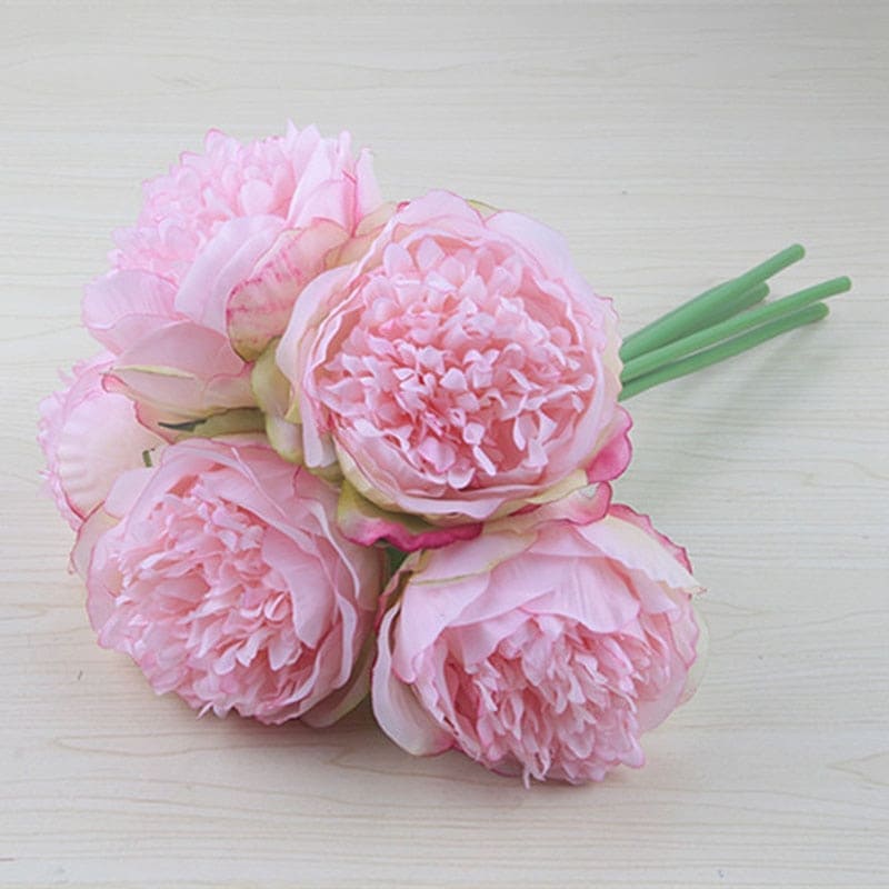 Faux Pivoines Artificielles en Soie Multicolores
