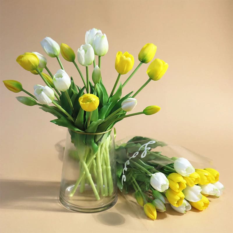 Tulipes Artificielles en Soie