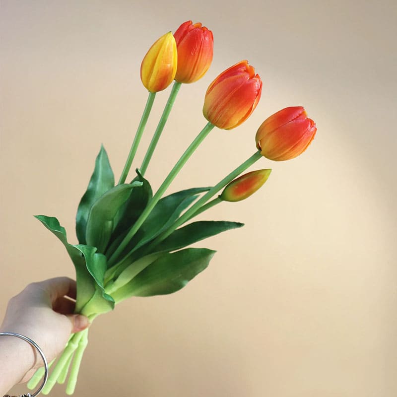Tulipes Artificielles en Soie