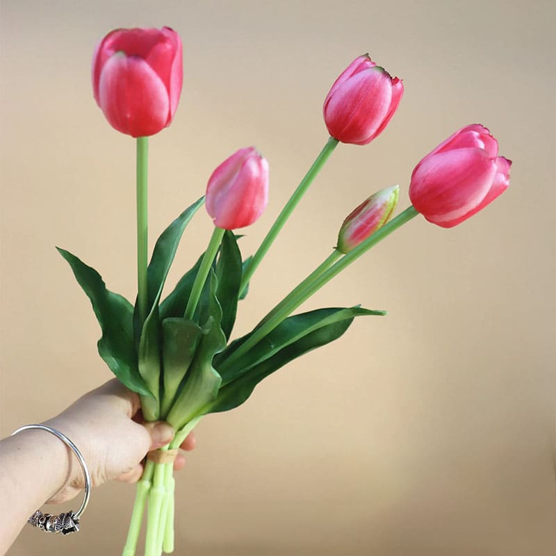 Tulipes Artificielles en Soie