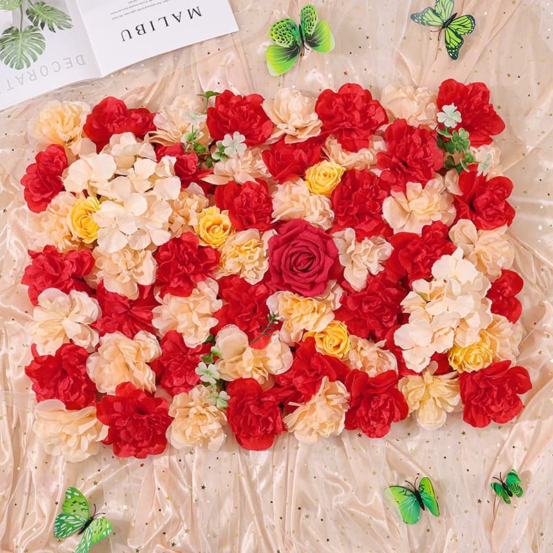 Mur de Fleurs en Soie