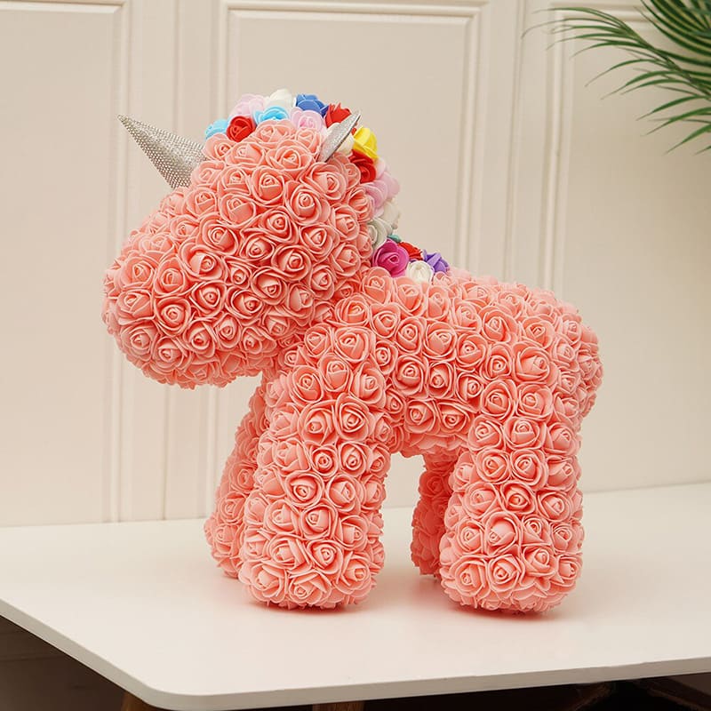 Peluche Licorne Rose