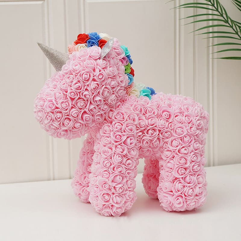 Peluche Licorne Rose