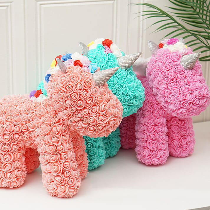 Peluche Licorne Rose