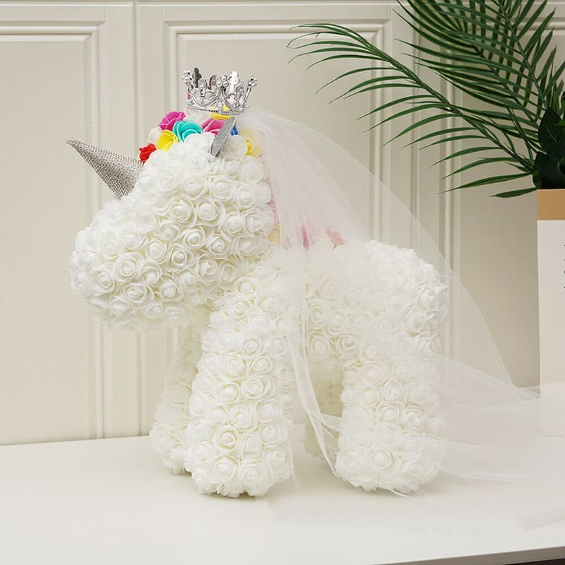Peluche Licorne Rose