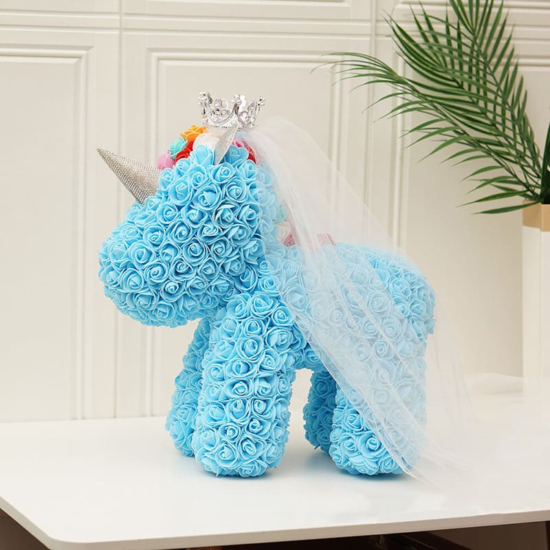 Peluche Licorne Rose