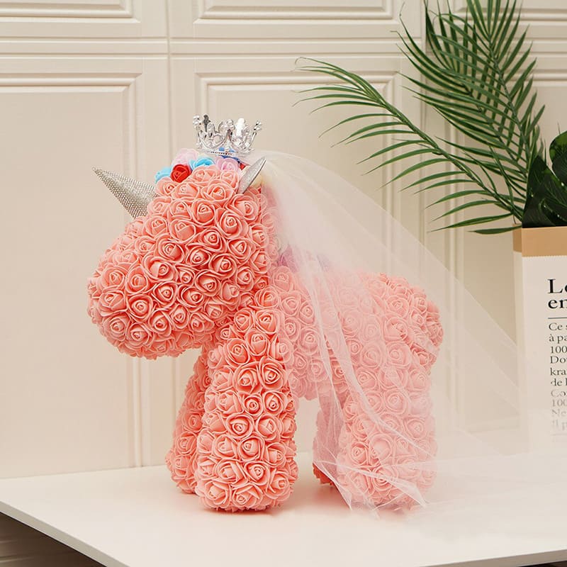 Peluche Licorne Rose