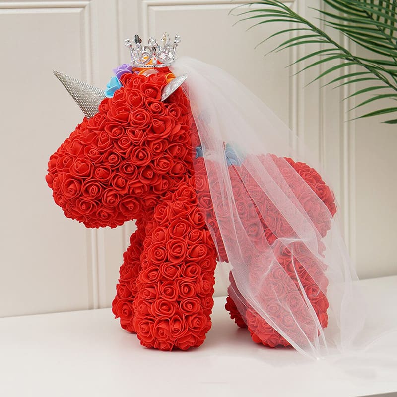 Peluche Licorne Rose