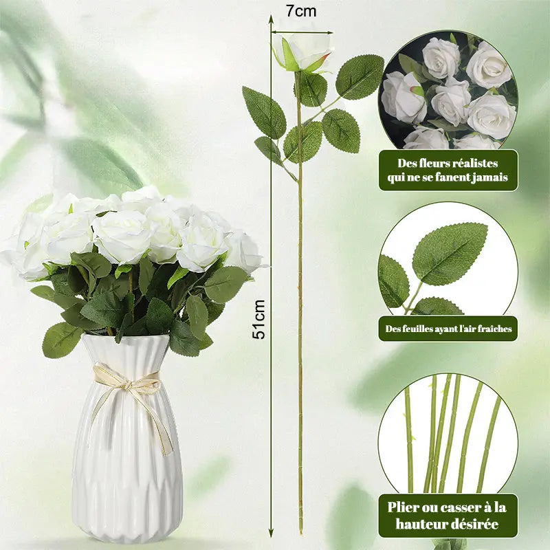 Mélange Roses Artificielles - Décoration florale de qualité