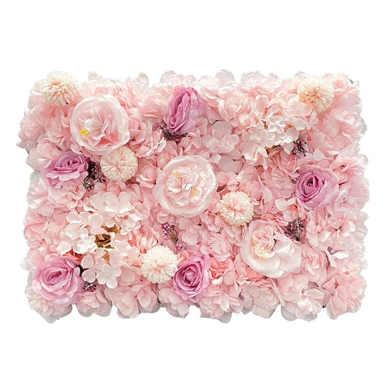 Mur de Fleurs Rose Pâle