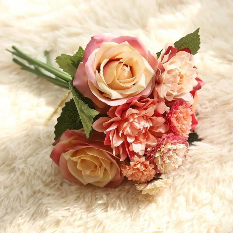 Bouquet de Mariée Miniature en Soie