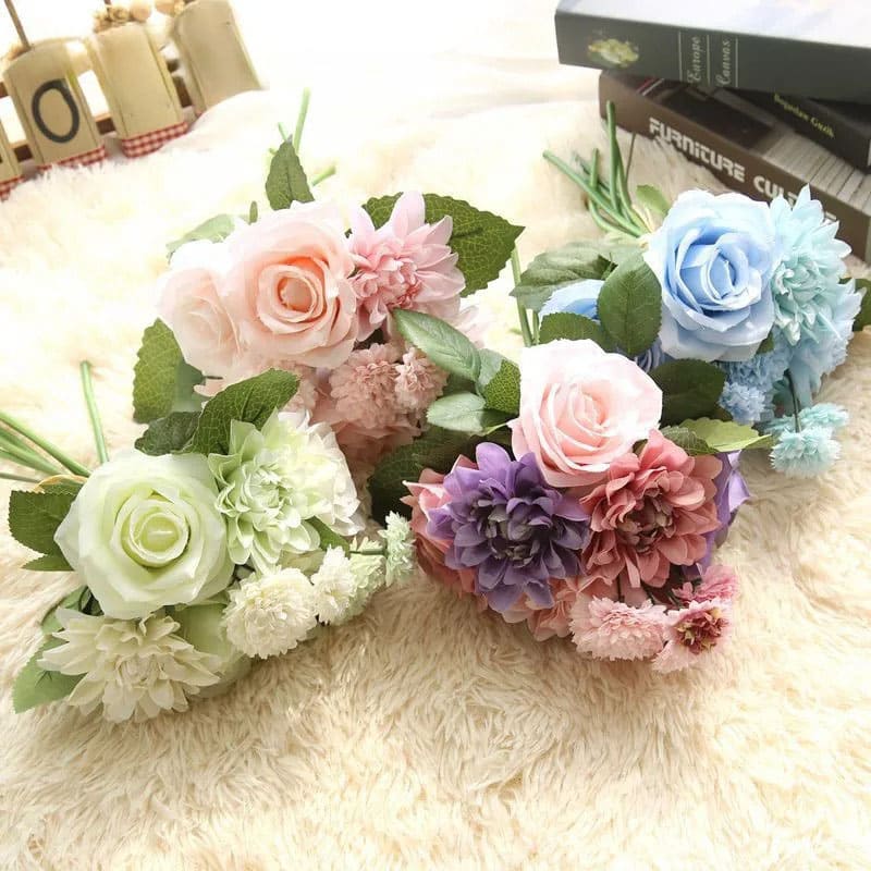 Bouquet de Mariée Miniature en Soie