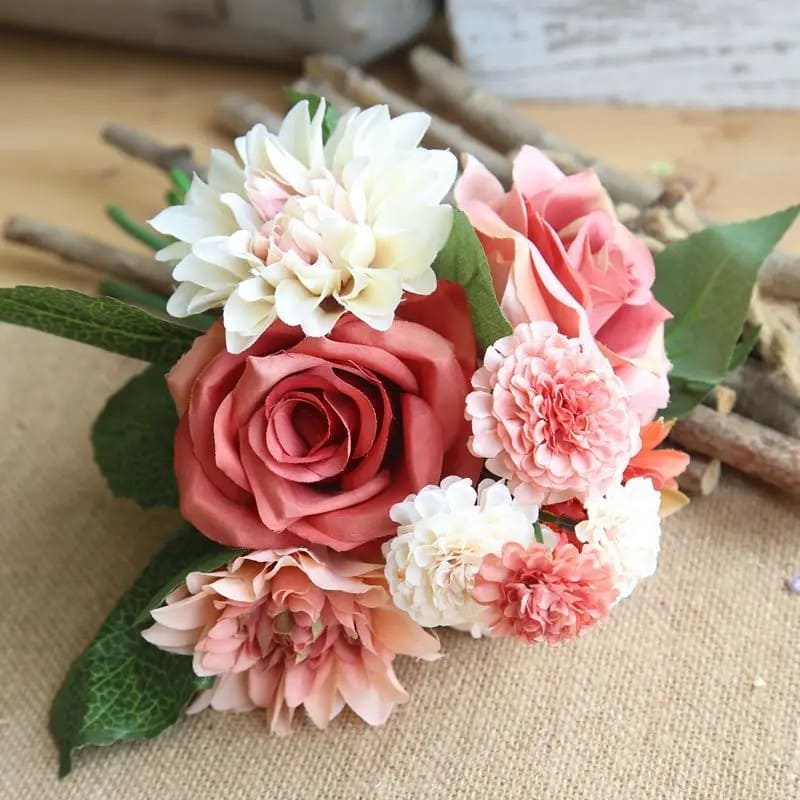 Bouquet de Mariée Miniature en Soie