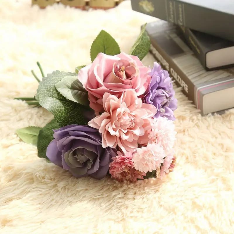 Bouquet de Mariée Miniature en Soie