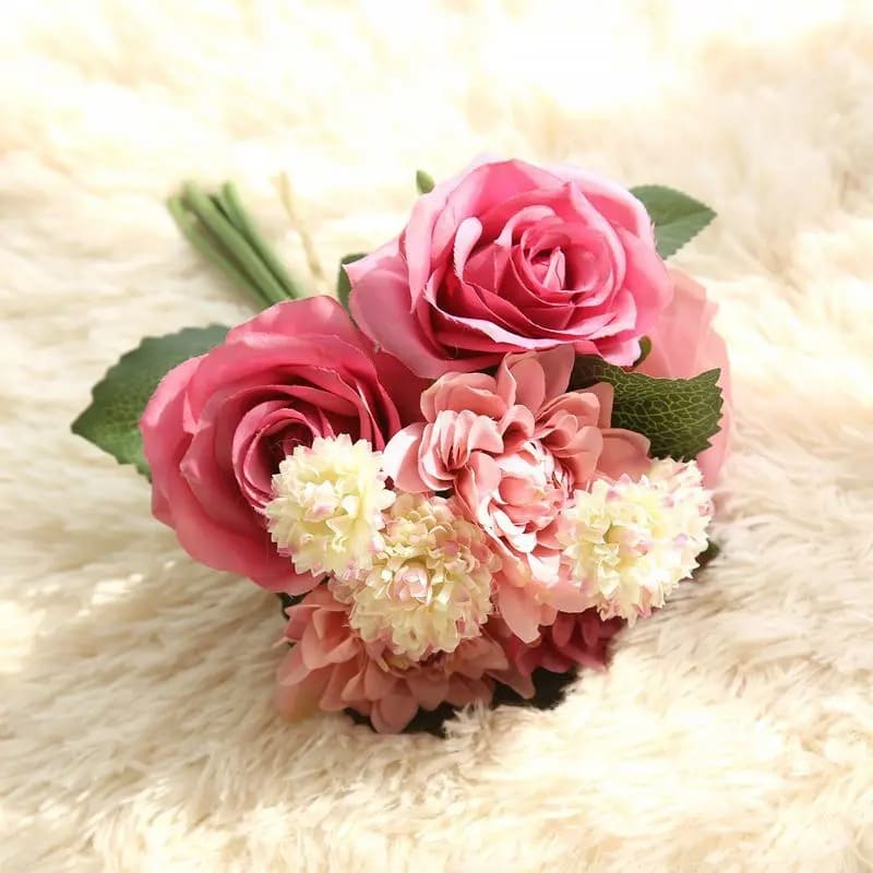 Bouquet de Mariée Miniature en Soie
