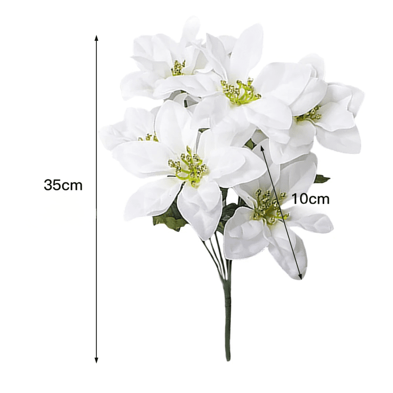 Poinsettia Artificiel Blanc