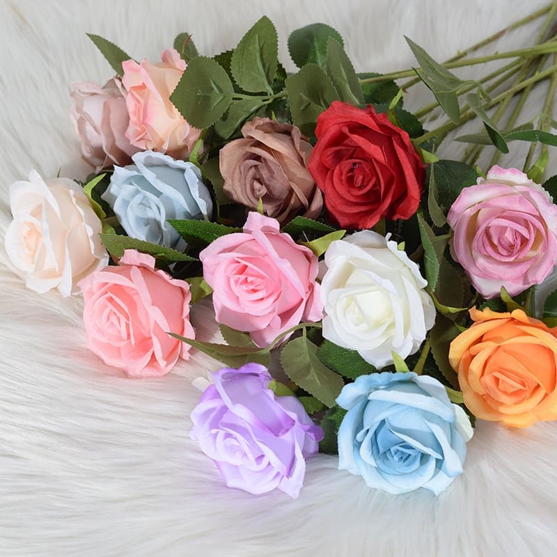 Rose Blanche Artificielle en Soie