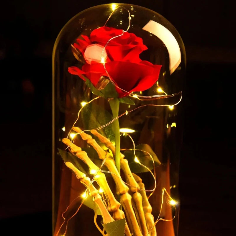 Rose Éternelle sous Cloche - Décoration Halloween